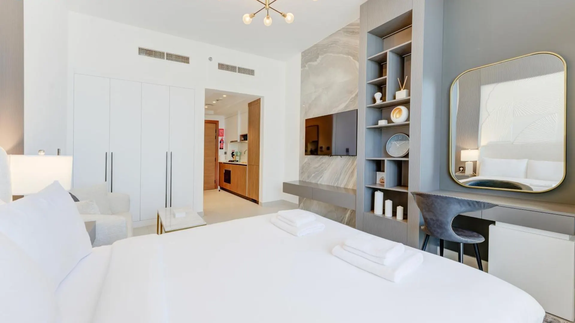Bright & Luxury Studio With Balcony In Al Furjan Dubai Apartment